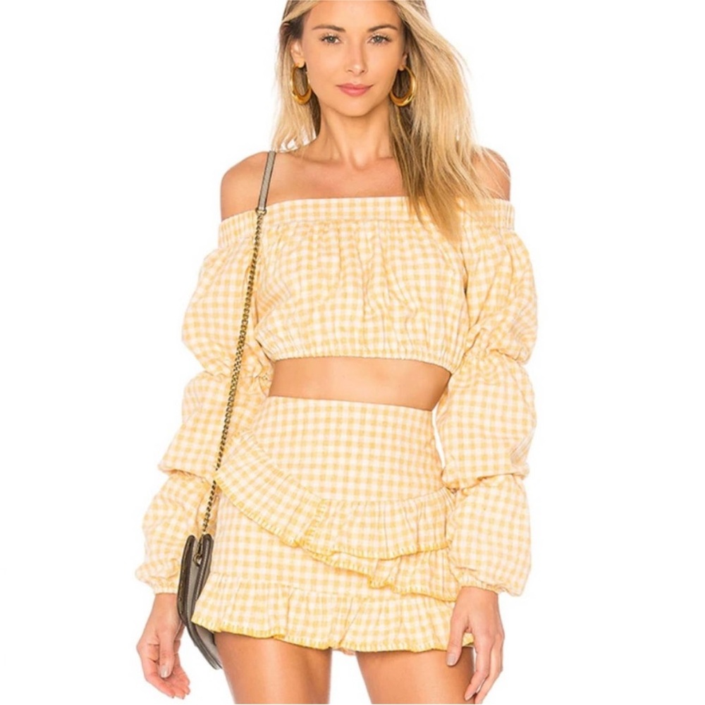 EUC 💛 TULAROSA Casey Skort and Crop matching set 💛